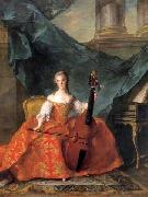 Jean Marc Nattier Madame Henriette playing the Gamba oil painting
